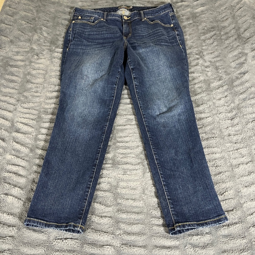 Torrid Boyfriend Straight Jeans Womens 16R Dark Wash Vintage Stretch Blue Denim
